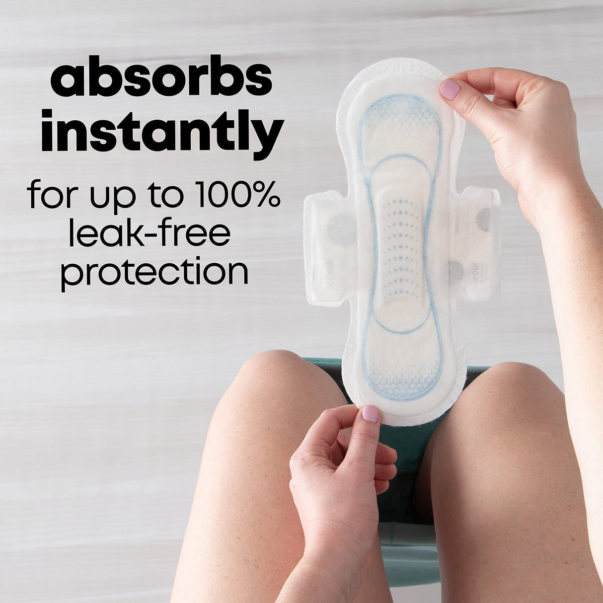 U by Kotex Clean & Secure Ultra Thin Pads with Wings, Heavy Absorbency, 192 Count (6 Packs of 32) (Packaging May Vary)