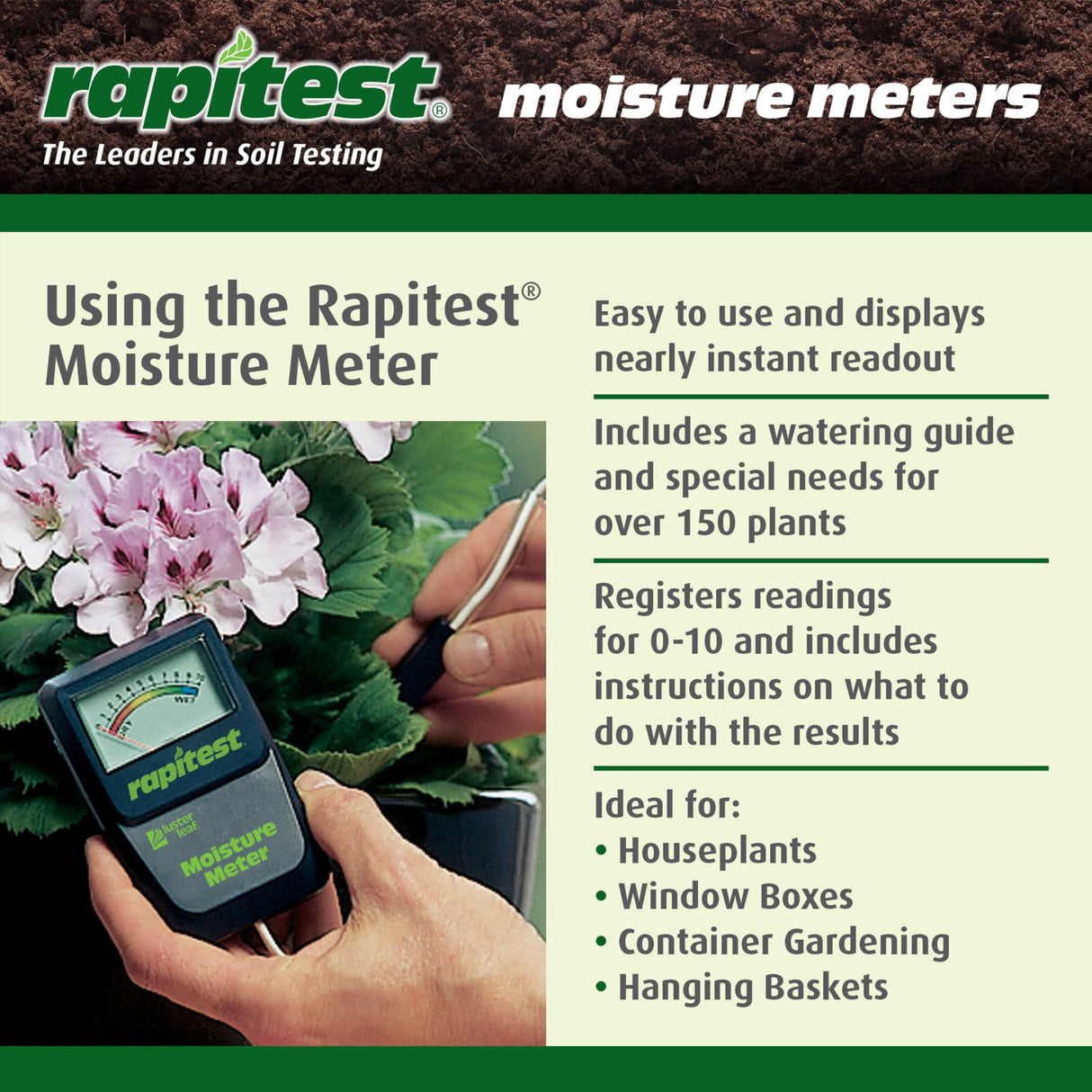 Luster Leaf 1820 Rapitest Soil Moisture Meter