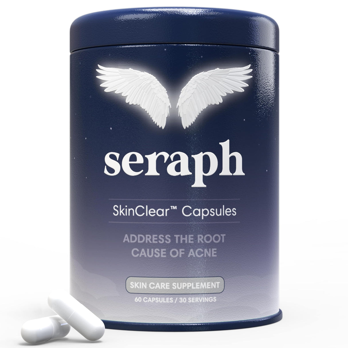 Seraph Acne Supplement - Hormonal Acne Pills Treatment - Pimple Supplements for Women - Skin Care Supplement for Teen, Men, & Adults - Made in USA - 60 Tablets