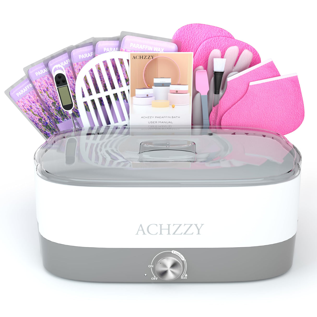 Achzzy Paraffin Wax Machine for Hands and Feet, 4000ml Paraffin Bath, Paraffin Wax Warmer with Refills, Nourishing and Moisturizing, Professional-Grade Spa Treatment for Soft and Smooth Skin