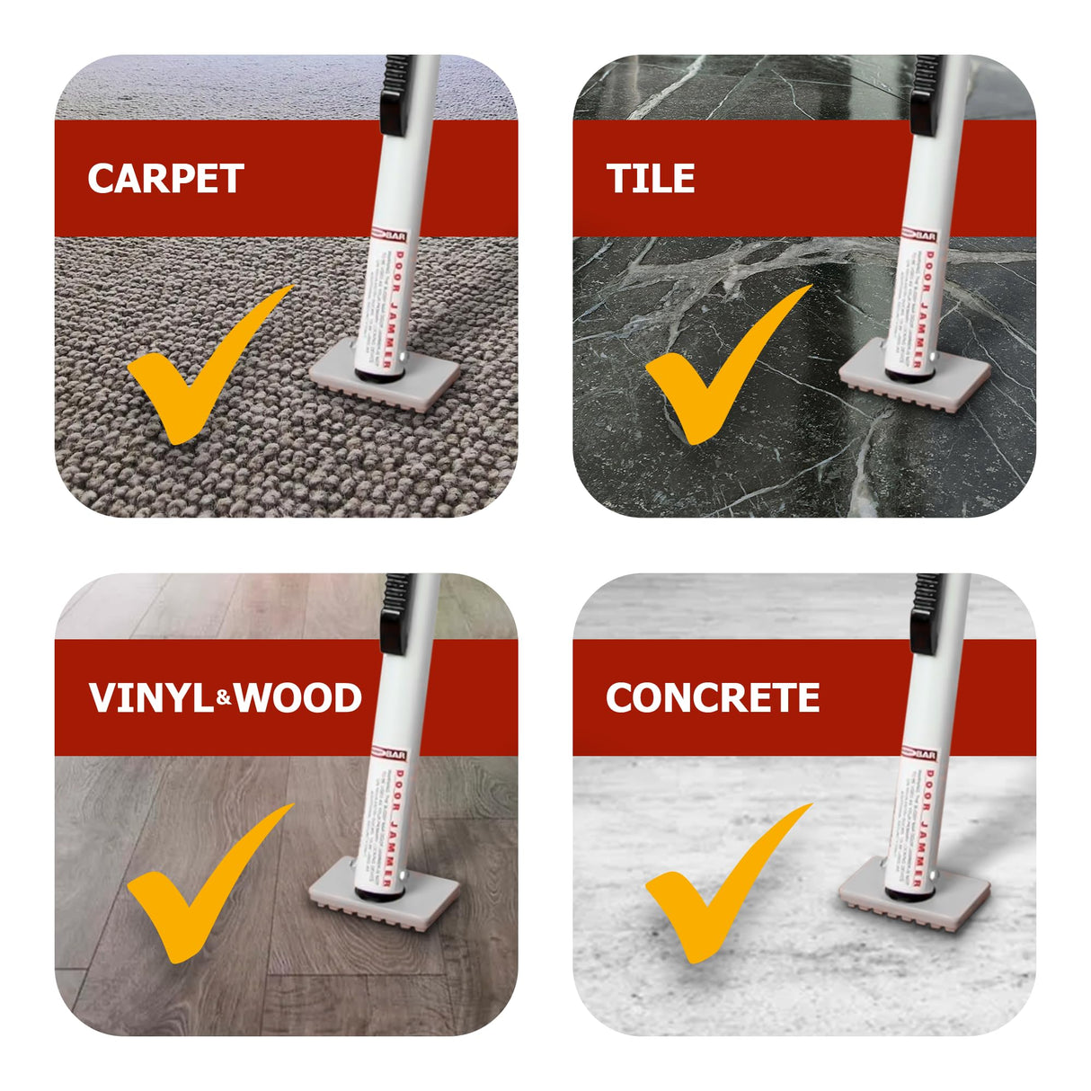 Buddybar Door Jammer Home Security Door Bar