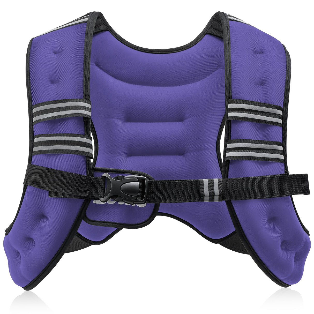 ZELUS Weighted Vest, 6lb/8lb/12lb/16lb/20lb/25lb/30lb Weight Vest with Reflective Stripe for Workout, Strength Training, Running, Fitness, Muscle Building, Weight Loss, Weightlifting, Violet(12lb)