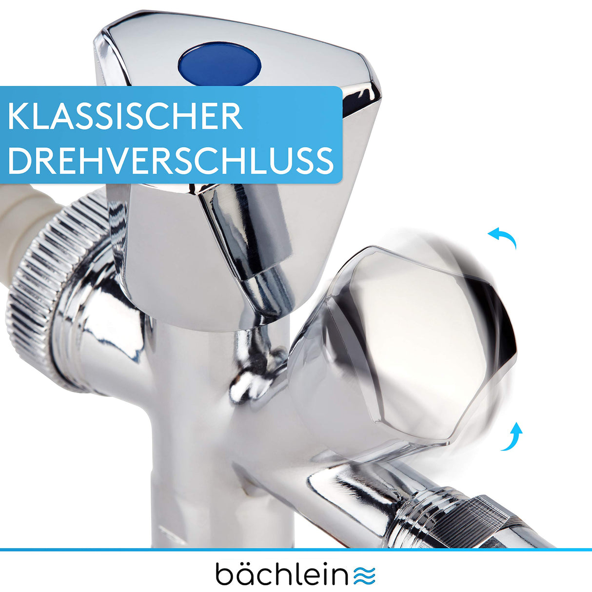 Valvola Angolare Combinata Universale Bächlein Autosigillante, Valvola Angolare Combinata per Tubi dell'Acqua Fredda e Calda con un'Ampia Gamma di Opzioni di Collegamento, Valvola Angolare