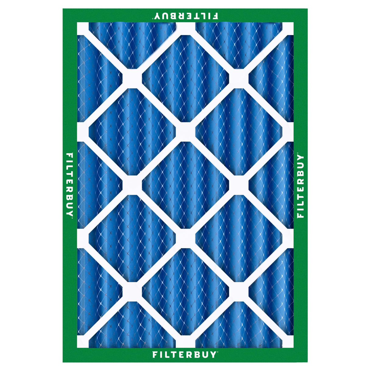 Filterbuy 20x25x4 Air Filter MERV 13 Optimal Smoke & Allergy Defense (2-Pack), Electrostatic Pleated HVAC AC Furnace Filters Replacement, Made in USA (Actual Size: 19.50 x 24.50 x 3.63)