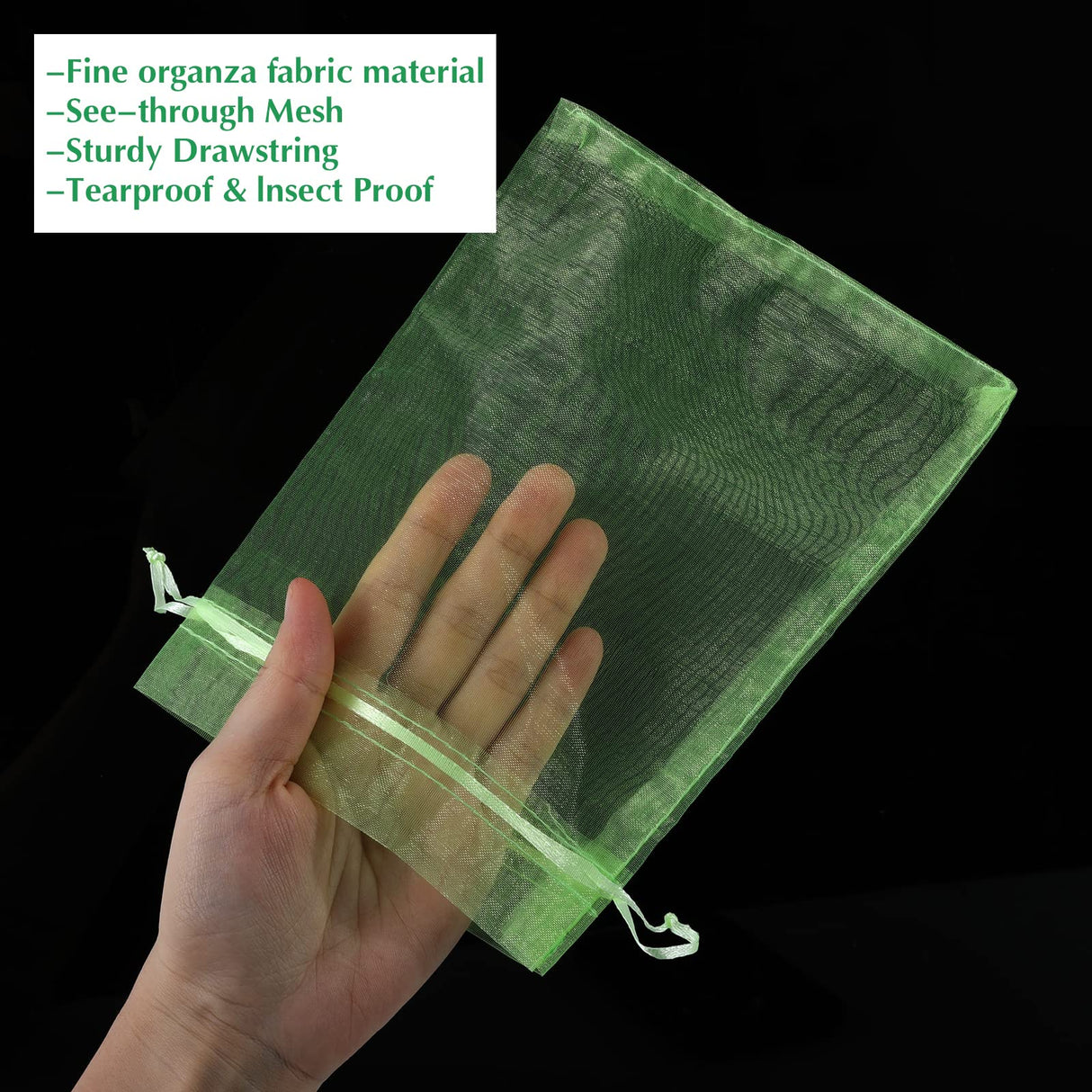 Fruit Protection Bags, Kikhope 20 Pcs 20x14 inch Fruit Netting Bags, Garden Fruit Cover Mesh Bag with Drawstring, Netting Barrier Bags for Plant Fruit Flower and Vegetables
