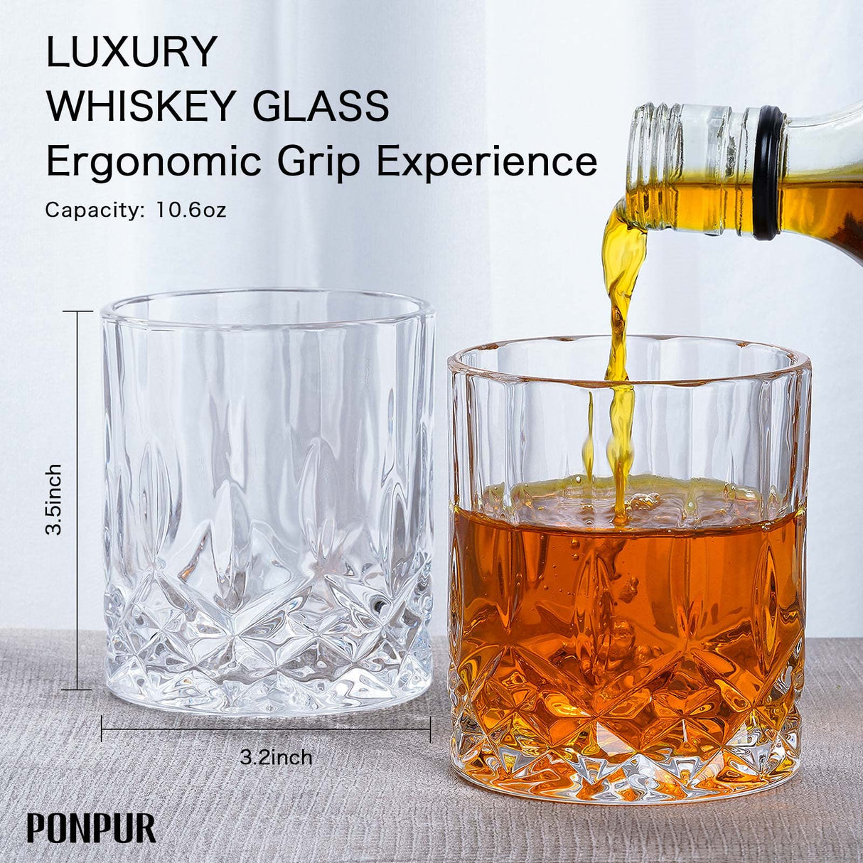 PONPUR Boss Gifts for Men, Decanter Set with Stones & Glasses, Best Boss Day Birthday Gift, Office Farewell Gifts for Boss, Mentor, Manager, Leader, Unique Stocking Stuffers Christmas Presents