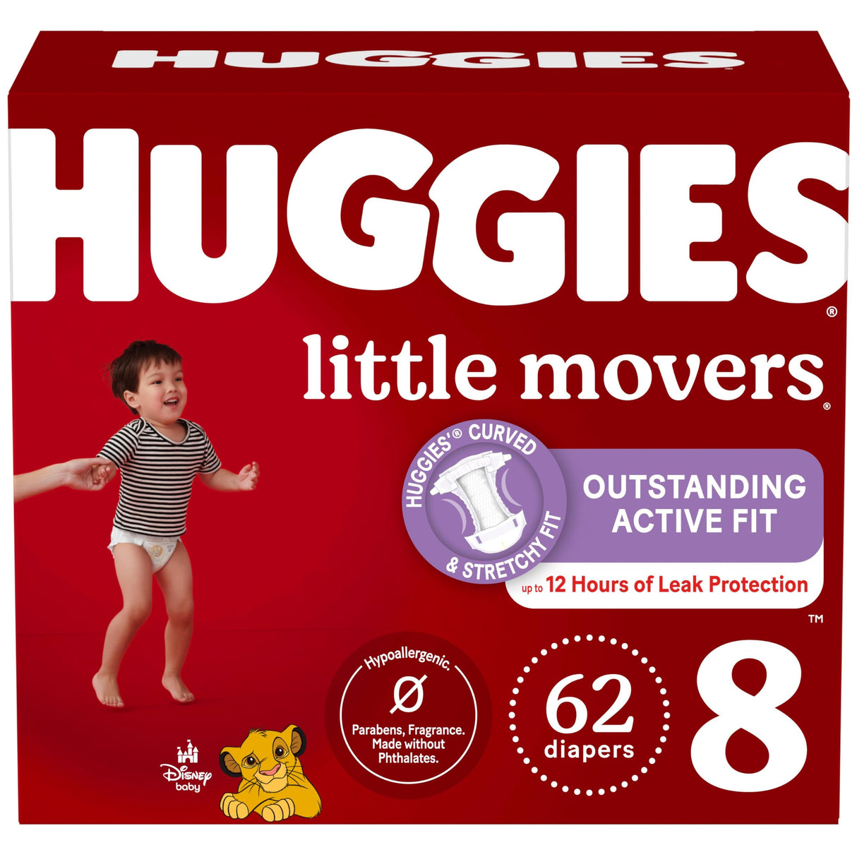 Huggies Size 7 Diapers, Little Movers Baby Diapers, Size 7 (41+ lbs), 68 Count