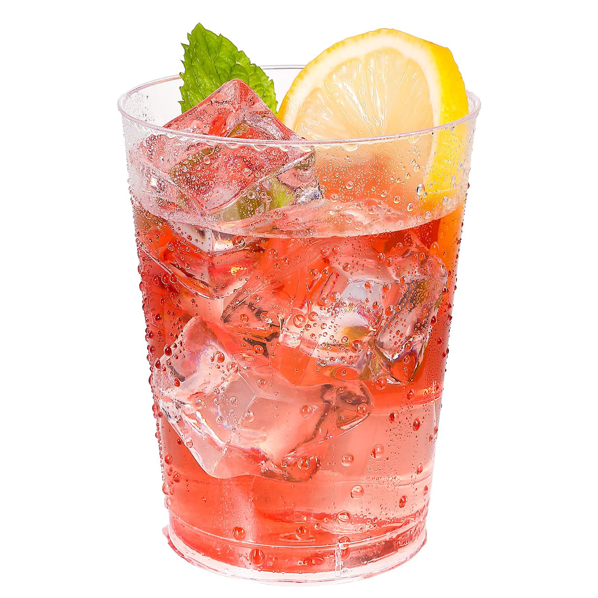 JOLLY CHEF 10 oz Clear Disposable Plastic Cups 200 Pack, Clear Plastic Cups Tumblers, Heavy duty Party Glasses, Disposable Cups for Wedding, Thanksgiving, Christmas Party