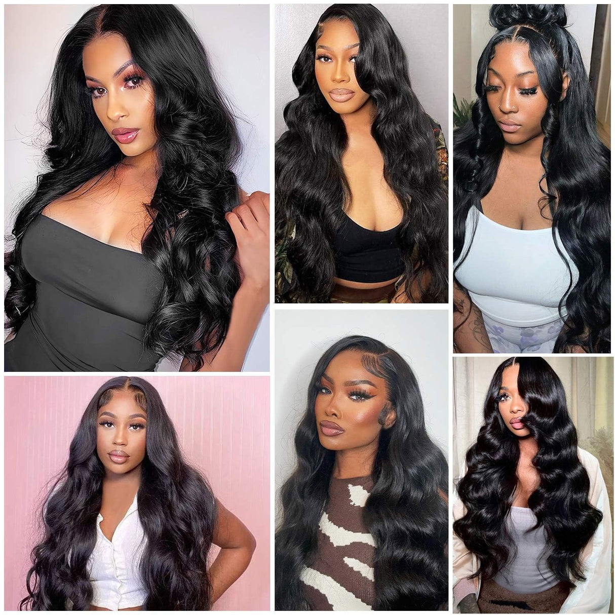 DSMOW 30 Inch 13x6 Lace Front Wigs Human Hair 200% Density Body Wave HD Lace Front Wigs Human Hair Pre Plucked Glueless Wigs Human Hair 13x6 Lace Frontal Wig for Women Natural Black