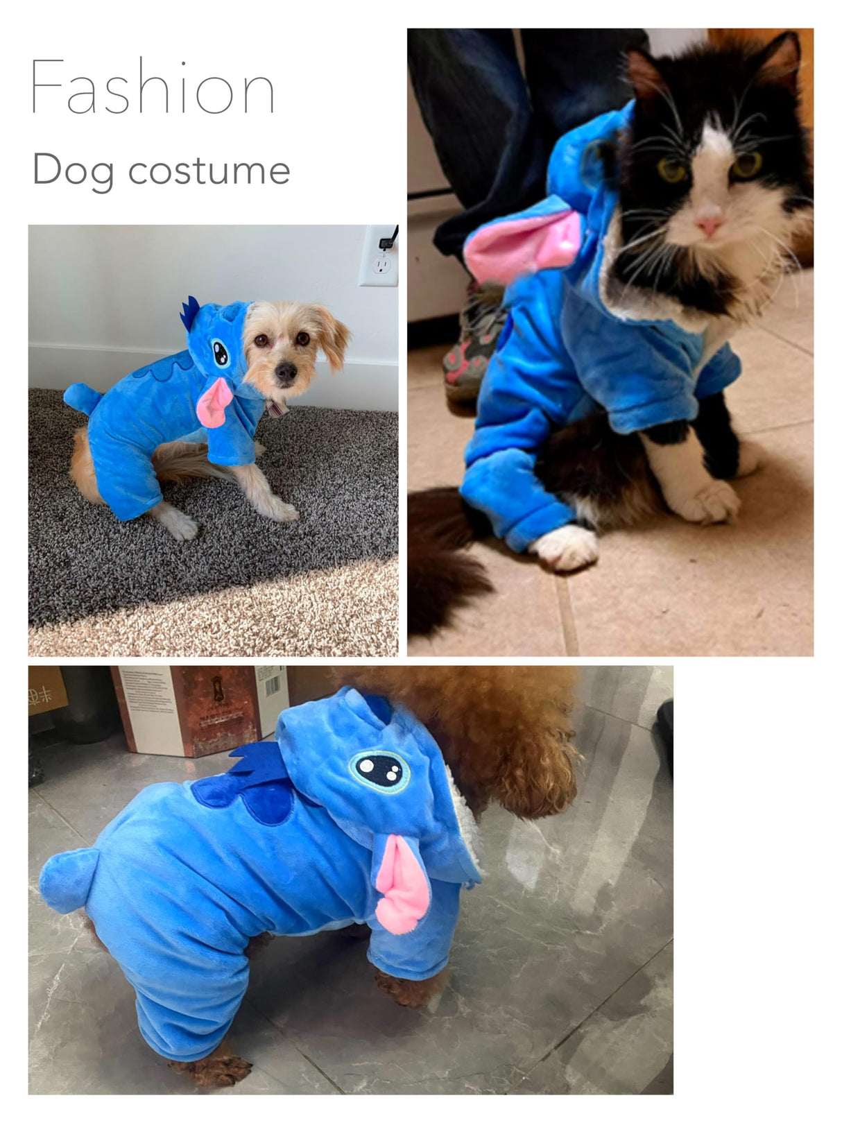 Fashion Dog Costumes, Pet Outfit, Pet Pajamas Clothes Warm Hoodie Coat for Any Party Halloween Christmas