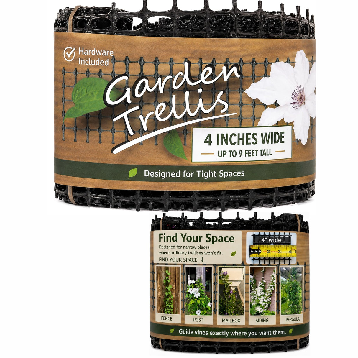 Deck Post Trellis for Clematis and Climbing Plants, 1-Pack