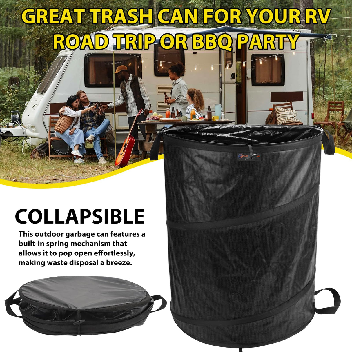 YUDI & GARDEN 45 Gallon Collapsible Trash Can