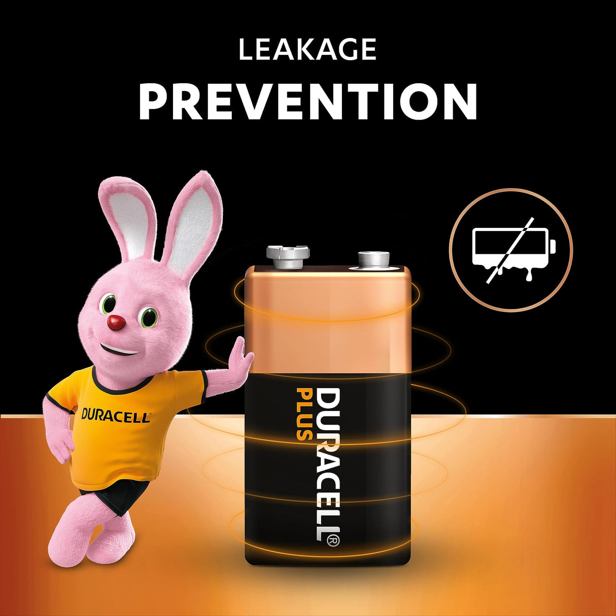 Duracell - Batteries 9 V Plus, Pack of 2, 6LR61 MX1604, Black, Lot de 2