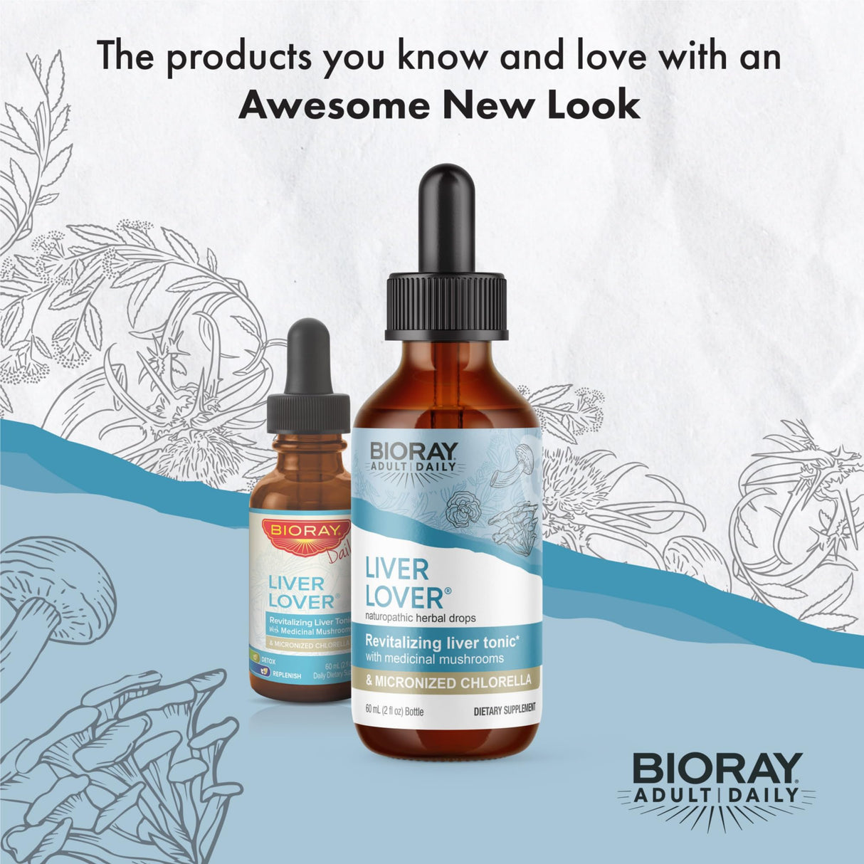 BIORAY Daily Liver Lover - 2 fl oz - Supports The Liver & Adrenals - Non-GMO, Vegan, Gluten Free