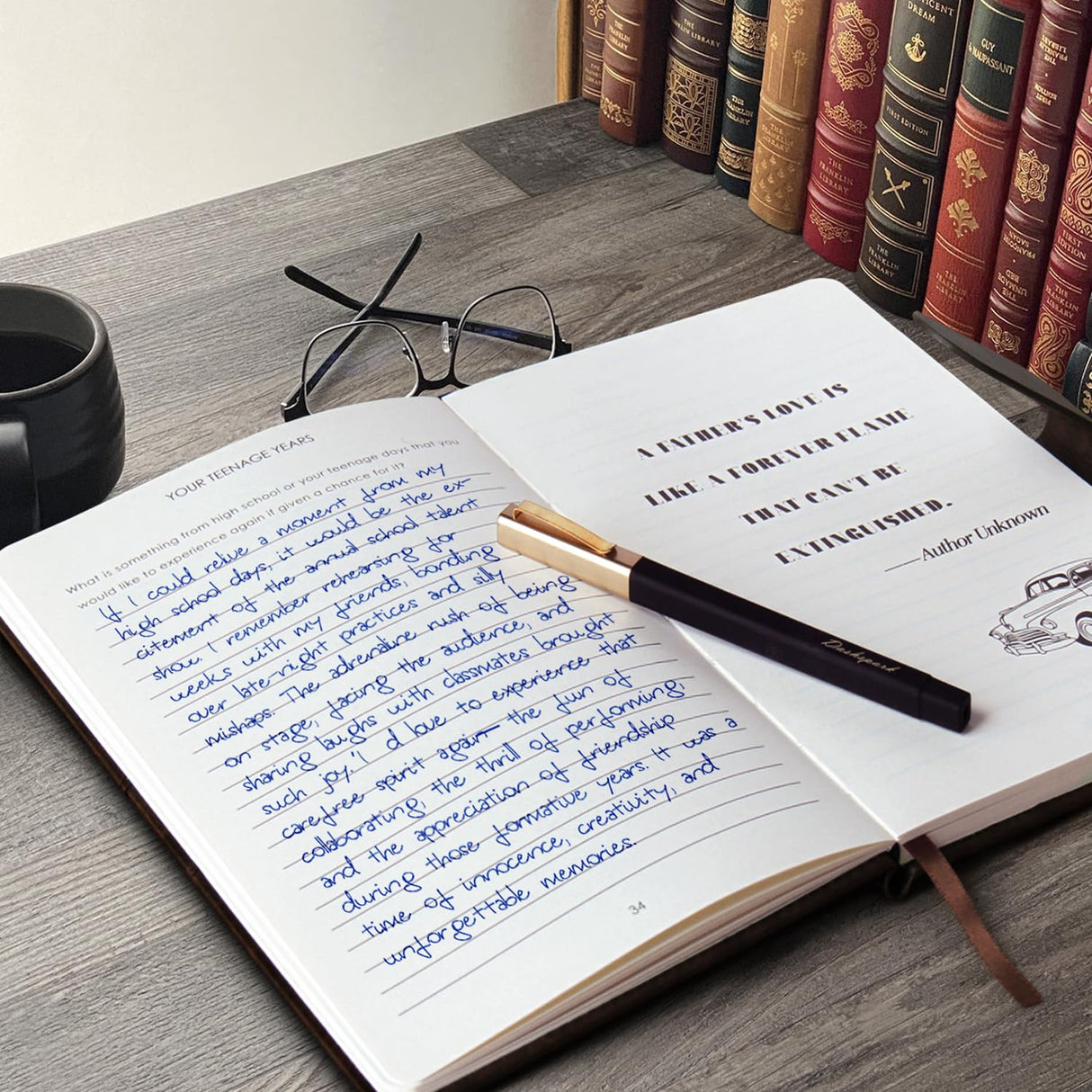 Christmas Gifts for Dad – Leather Guided Journal to Share His Life Story – Dad Birthday Gift from Daughter or Son - Legacy Memory Book Keepsake with Prompts - Ideal Gifts for Fathers Day