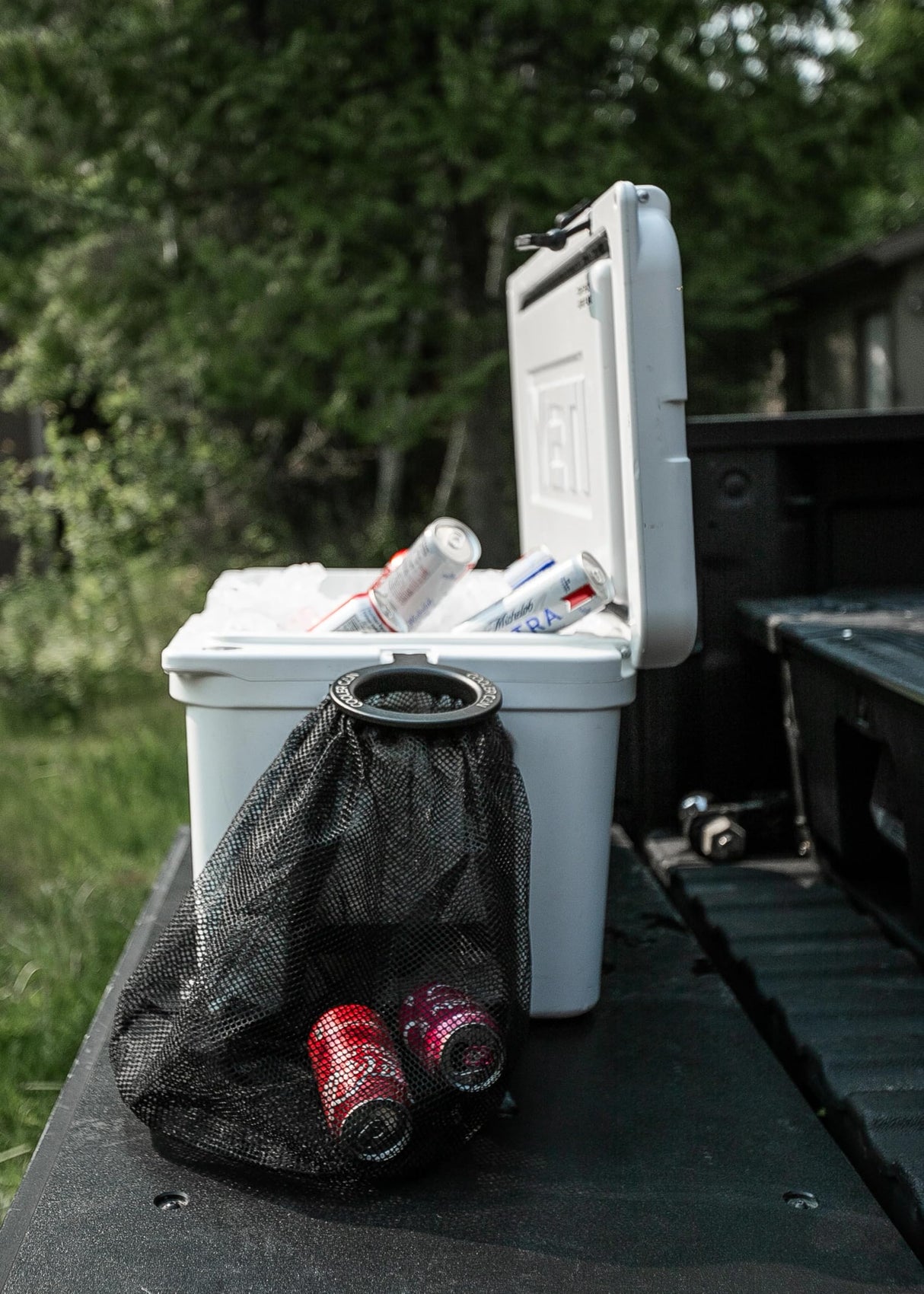 the Cooler can- Outdoor Cooler Trash Can Accessory - Attaches to Most Brands of Roto-Molded Coolers- No Tools Required - Portable Trash Holder for Boats, Fishing, Camping, Truck Beds, SXS's & ATV's -