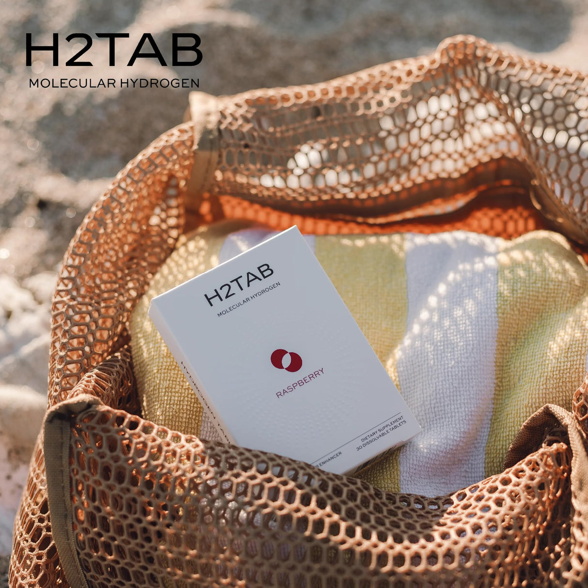 H2TAB Molecular Hydrogen Tablets with Magnesium – 12 PPM Hydrogen for Drinking Water – 30 Count Raspberry Flavor