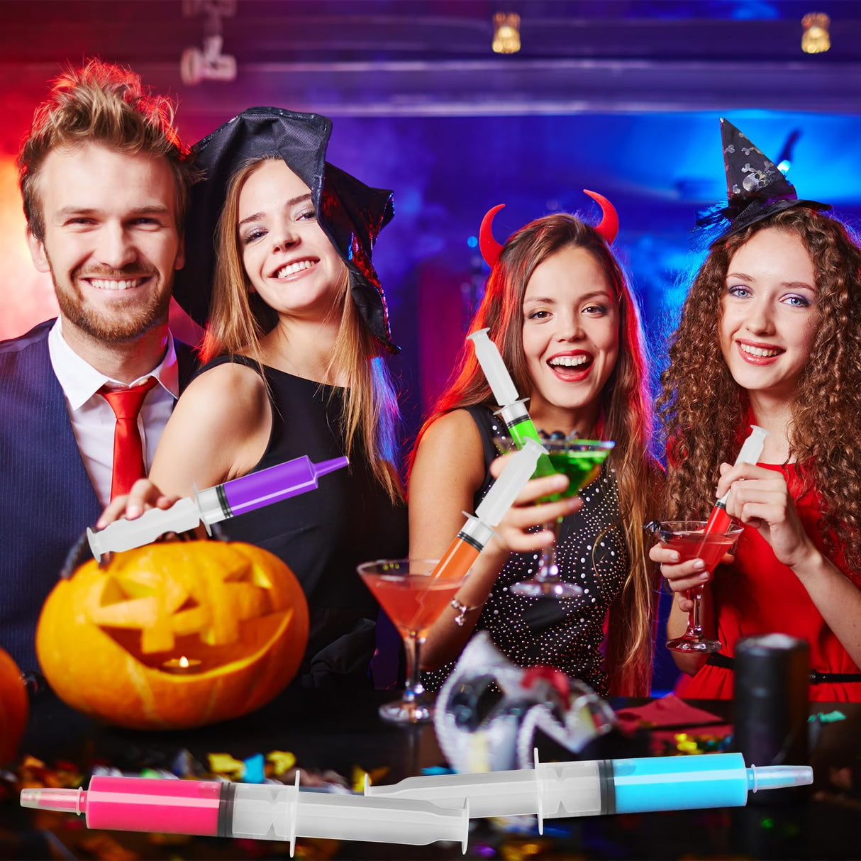 100 Pack Syringes with Tip Cap, 30ml Liquid Syringe BPA-Free Suringes, Washable,Durable, Party Nurses, Halloween, Thanksgiving day, Christmas