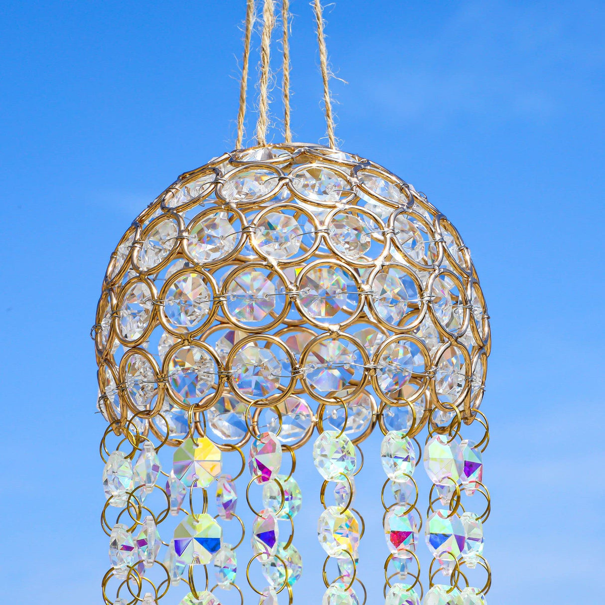 YU FENG Crystal Suncatcher Wind Chimes Window Hanging Rainbow Maker