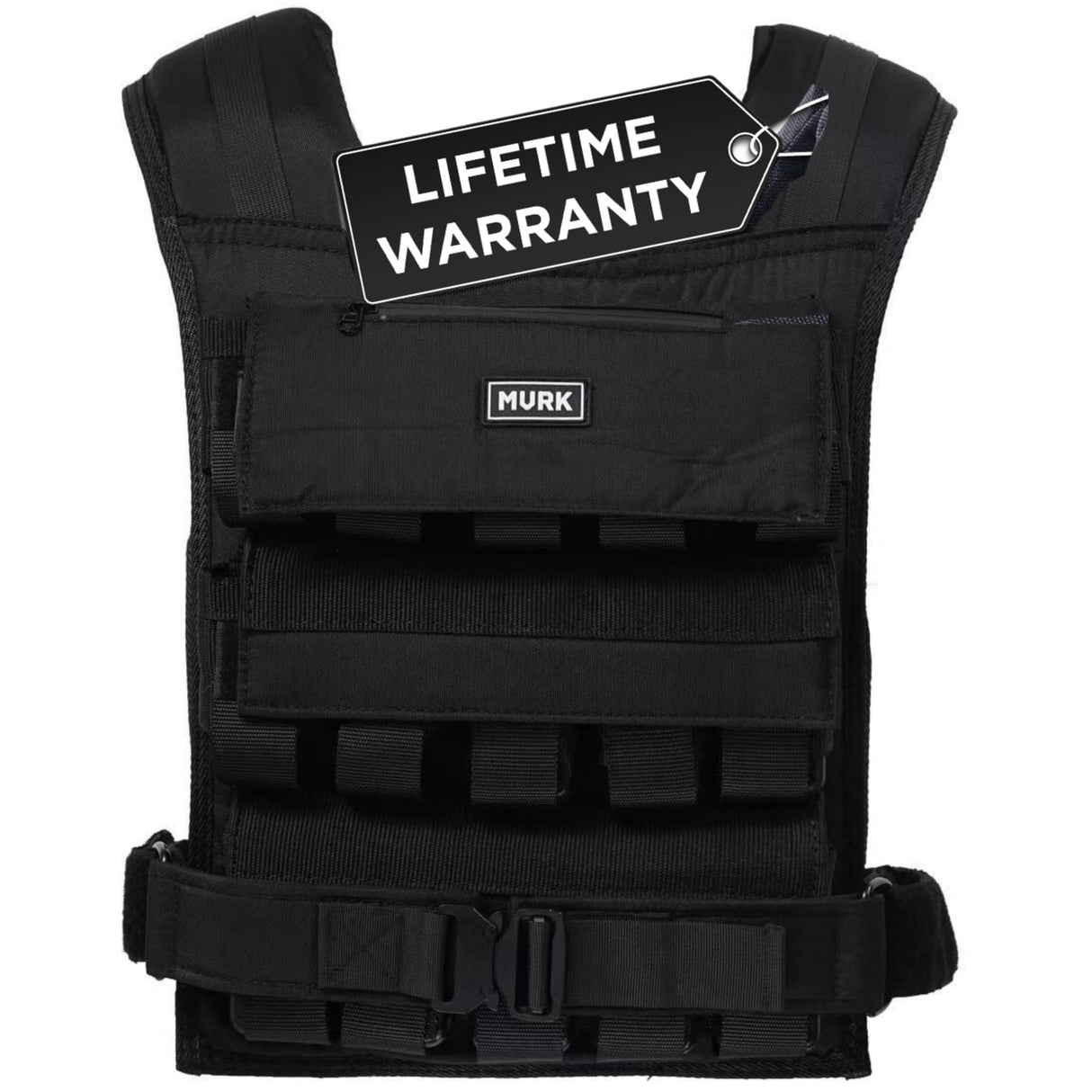 MVRK Adjustable Weighted Vest Men 65lbs - Weighted Workout Vest With Iron Weights, Heavy Duty Weighted Exercise Vest For Functional Training, Slim Design Weighted Running Vest, Weight Vest for Men and Women