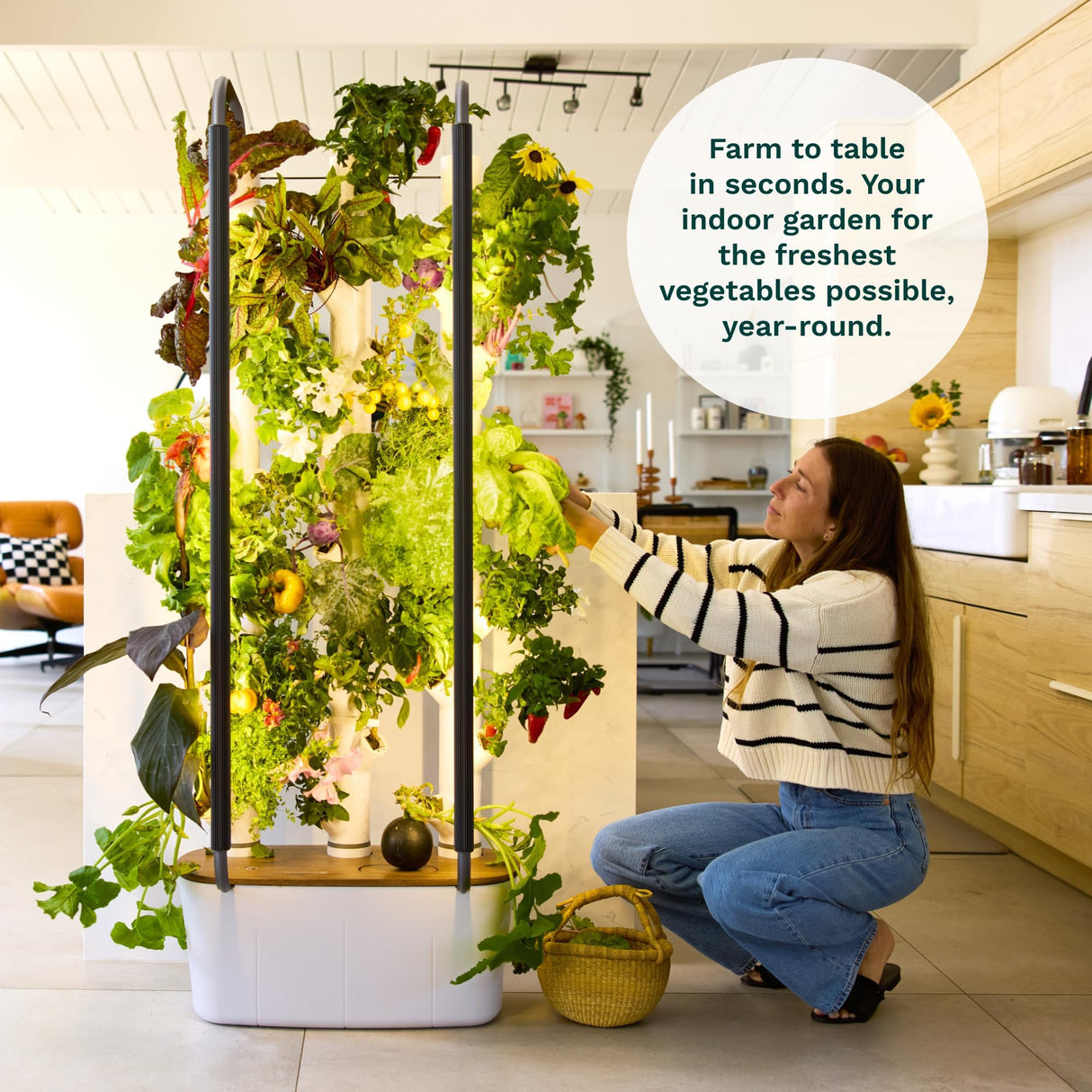 Gardyn Home 4 Vertical Hydroponics Growing System Kit - 30 Plants