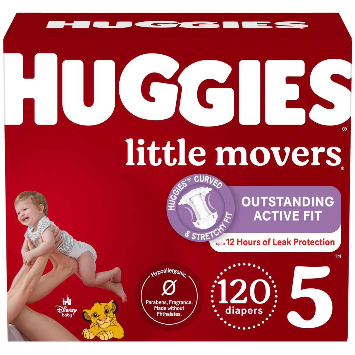 Huggies Size 7 Diapers, Little Movers Baby Diapers, Size 7 (41+ lbs), 68 Count