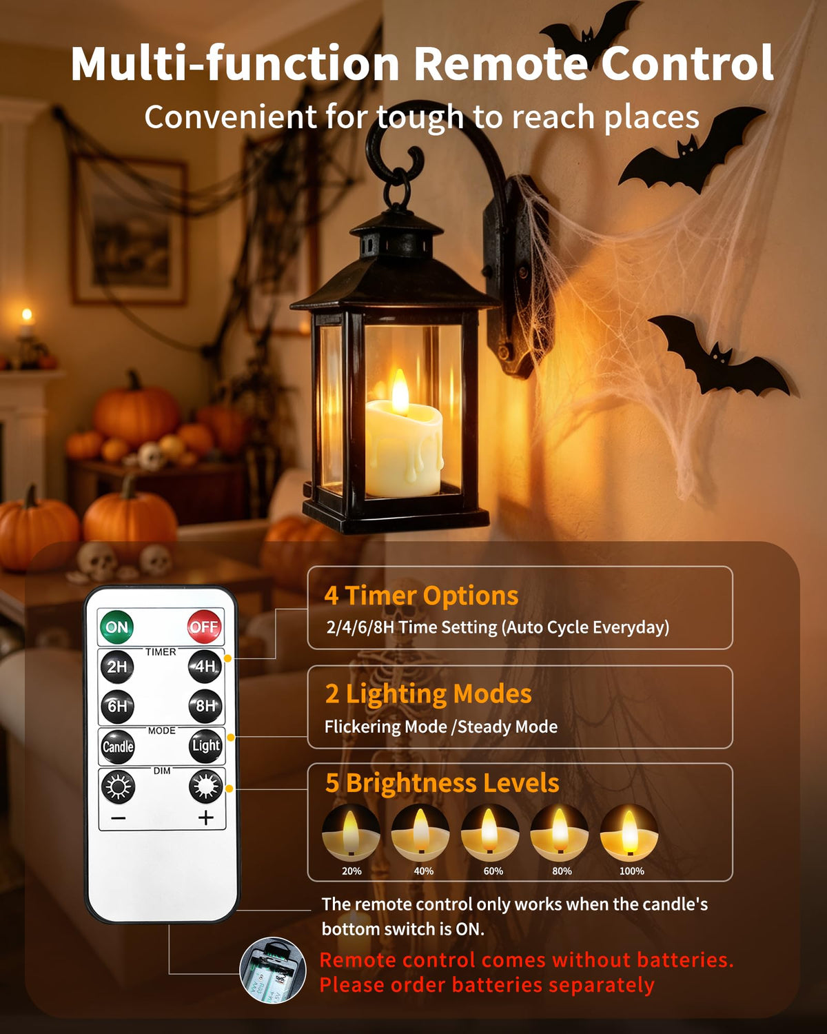 CAQUIRU 6 Pack Small Rechargeable Flameless Candles with Remote Timer