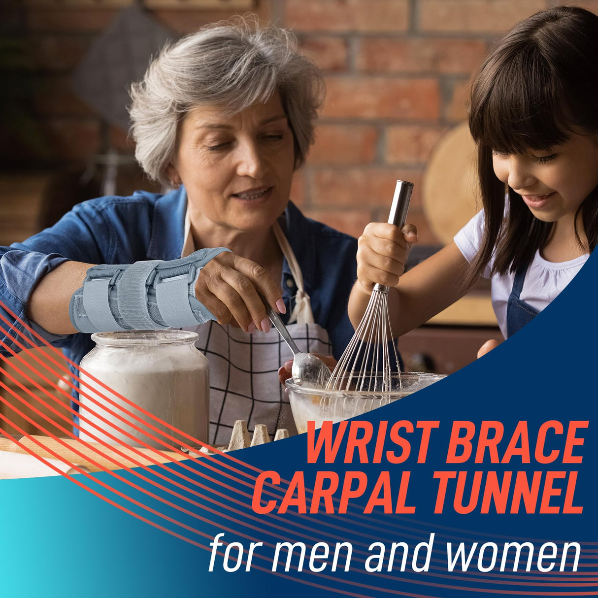 FEATOL Carpal Tunnel Wrist Brace Night Support- Pain Relief Tendonitis, Sprained,Arthritis, Carpal Tunnel Syndrome -Metal Splint Stabilizer With Hand Brace -FOR Sleeping Work Women Men -Left(S/M)