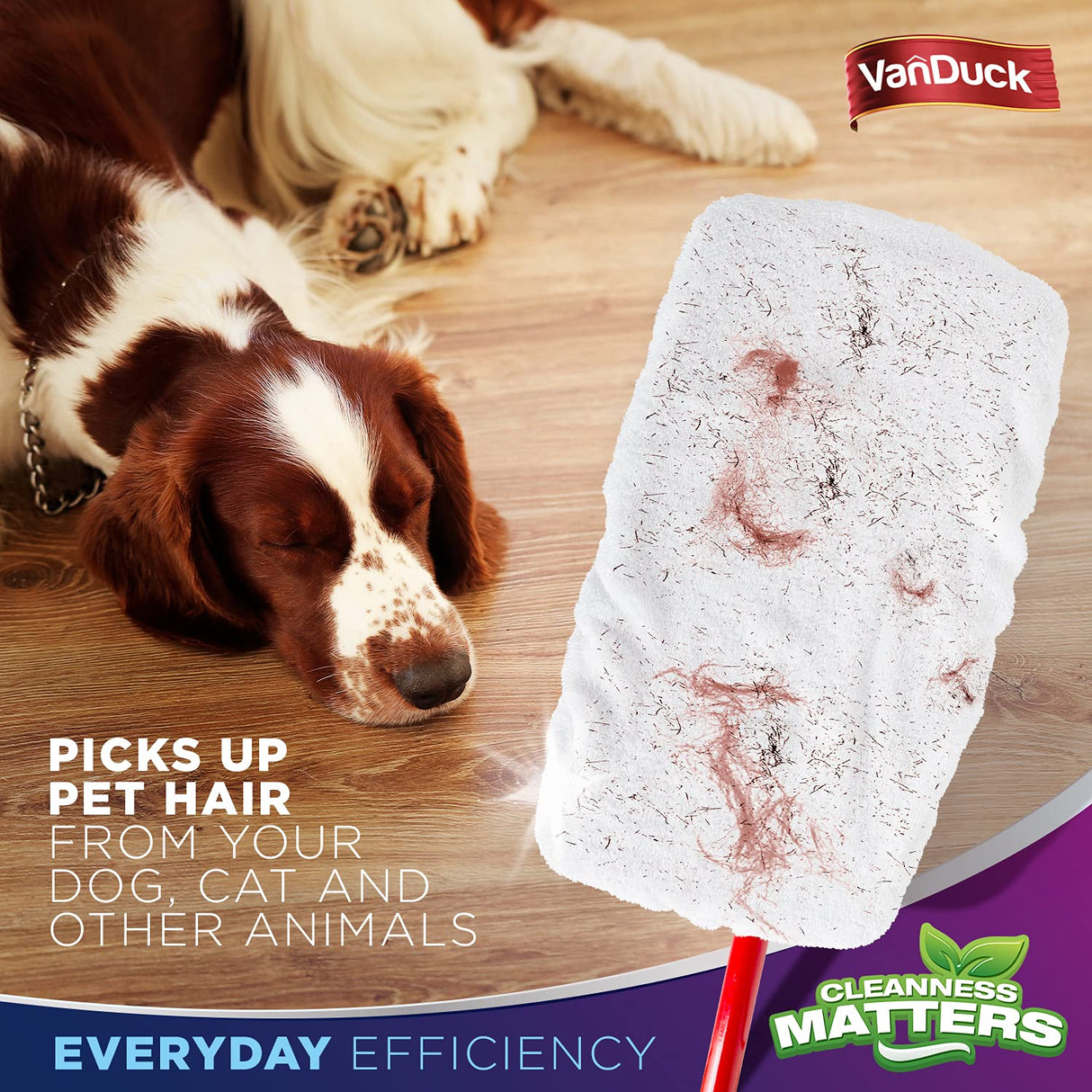 VanDuck 100% Cotton Pad Terry Cloth Mop Refills 15x8 inches, 2 Pack (Mop is Not Included)