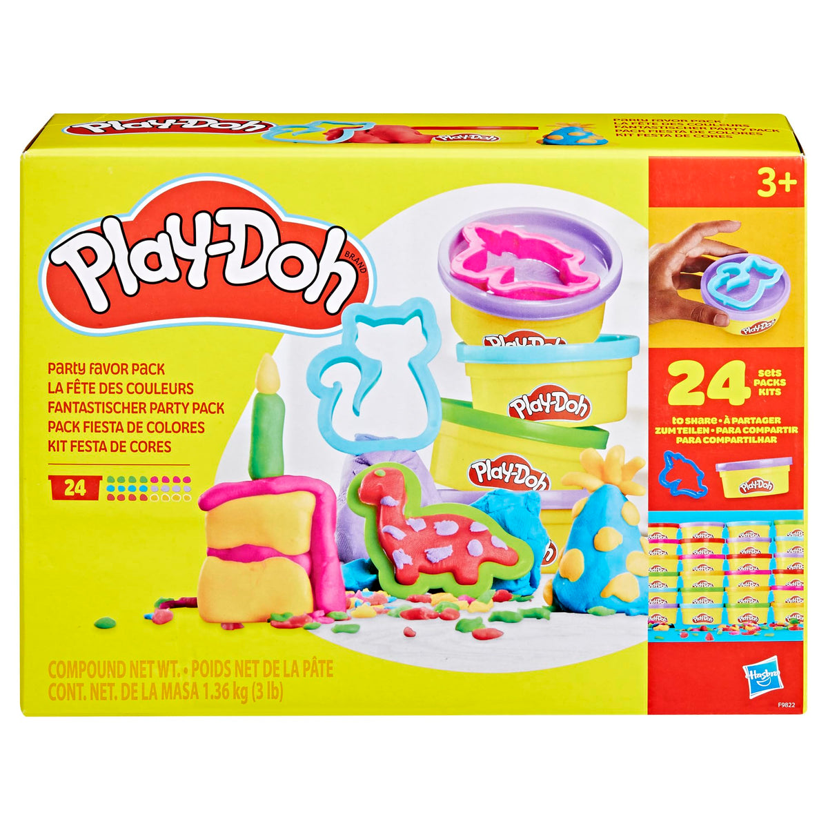Play-Doh Party Favor Pack, Bulk 24 Pack of Modeling Compound with Cutters, Classroom Supplies for Arts & Crafts, Birthday Gifts & Prize Toys for Kids, Ages 3+ (Amazon Exclusive)
