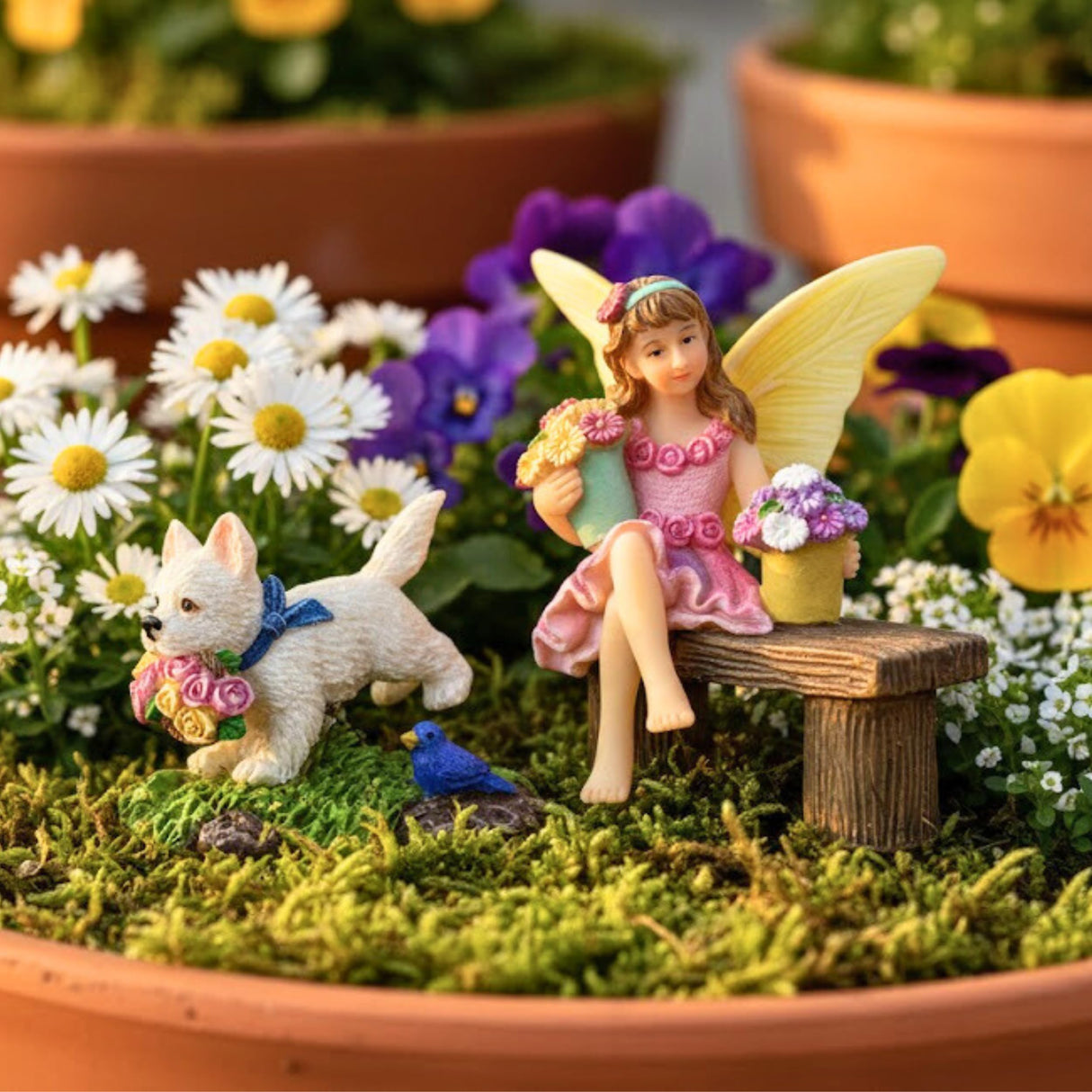 PRETMANNS Fairies for Fairy Garden Accessories - 4 Pieces