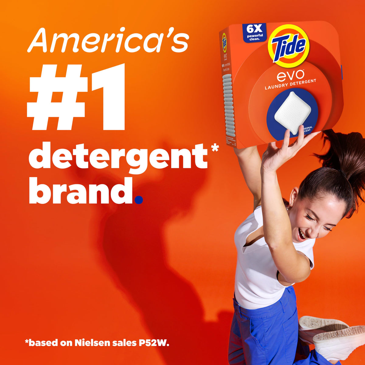 Tide evo Super Concentrated Laundry Detergent Tiles, Original Scent, 42 Count