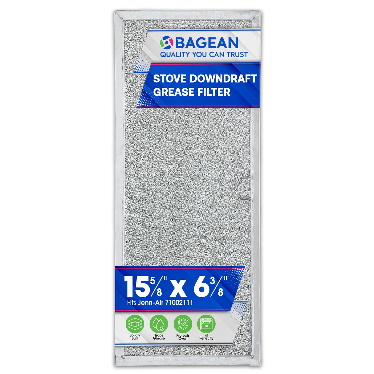 Bagean Downdraft Stovetop Filter Replacement 15.60” x 6.40” - 71002111 Fits Jenn Air Downdraft Grease Filter - Range Oven Filters for Jennair Vent Protects the Stove Fan & Filters the Air (1-Pack)