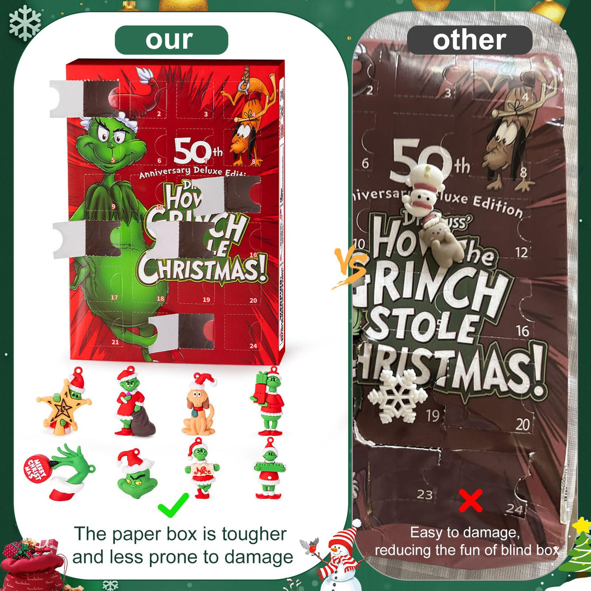 Christmas Advent Calendar 2026,Christmas Countdown Calendar,with 24 Collectible Advent Calendar for Kids Toddler Adult Teens Boy Girls,Xmas Vacation Gifts Idea