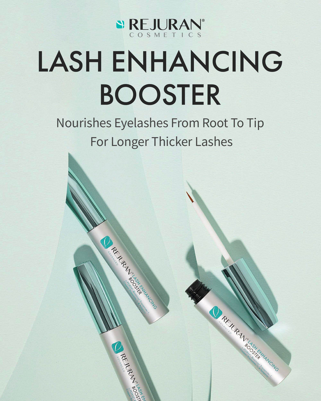 REJURAN Advanced Lash Enhancing Booster (3ml) - Eyelash Growth Serum for Fuller, Stronger, Healthier Lashes with Biotin and c-PDRN®.