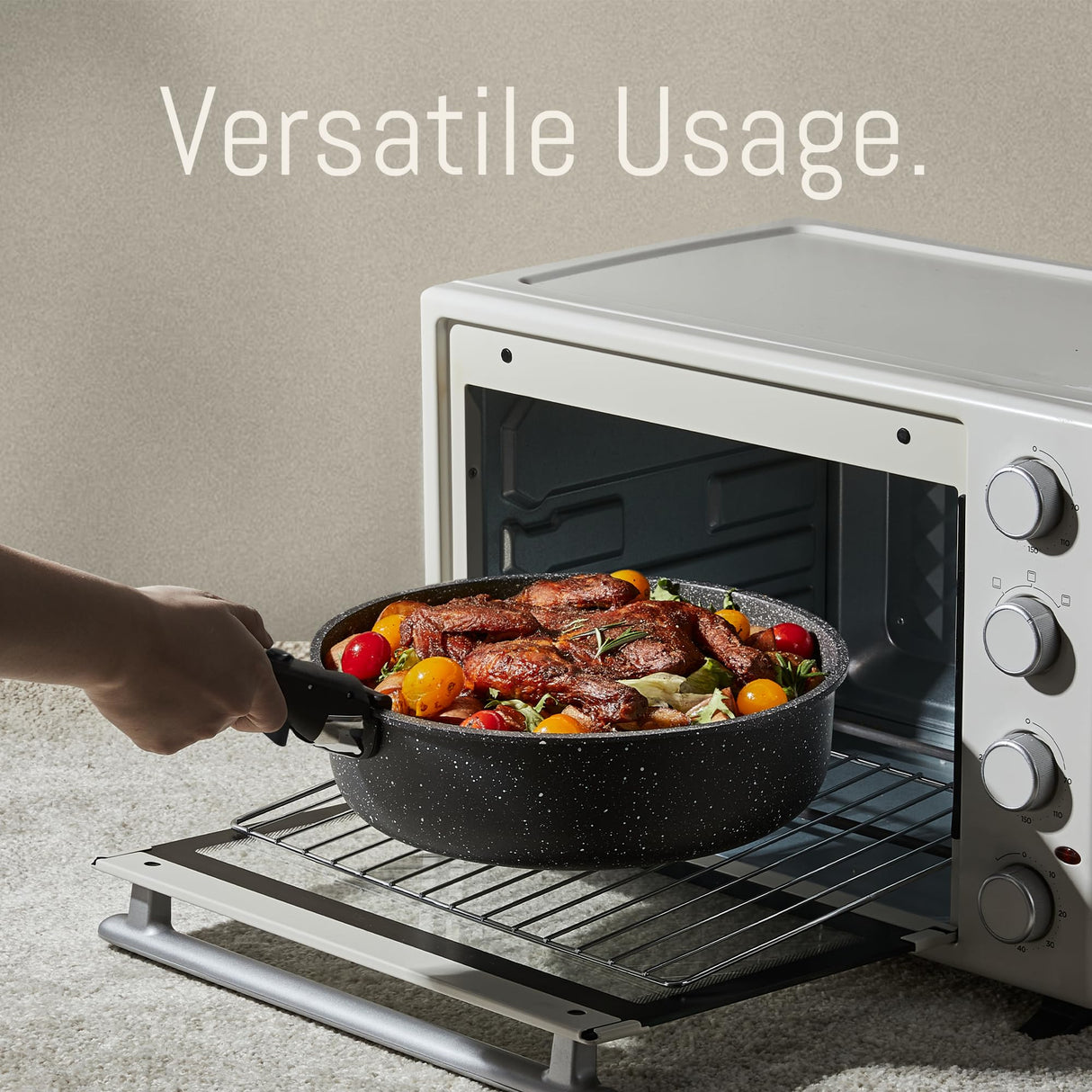 CAROTE 15pcs Pots and Pans Set Non Stick, Cookware Sets, Kitchen Set, Oven/Dishwasher/Fridge Safe, Space Saving Pots Set, Nonstick Set with Versatile Detachable Handle, Induction RV Set