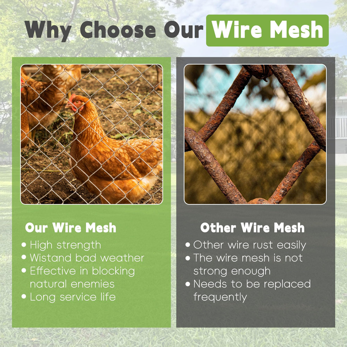 HOSTIC 6FTx150FT Chicken Wire Netting 2IN Galvanized Wire Mesh Hexagonal for Poultry Garden Fencing Barrier