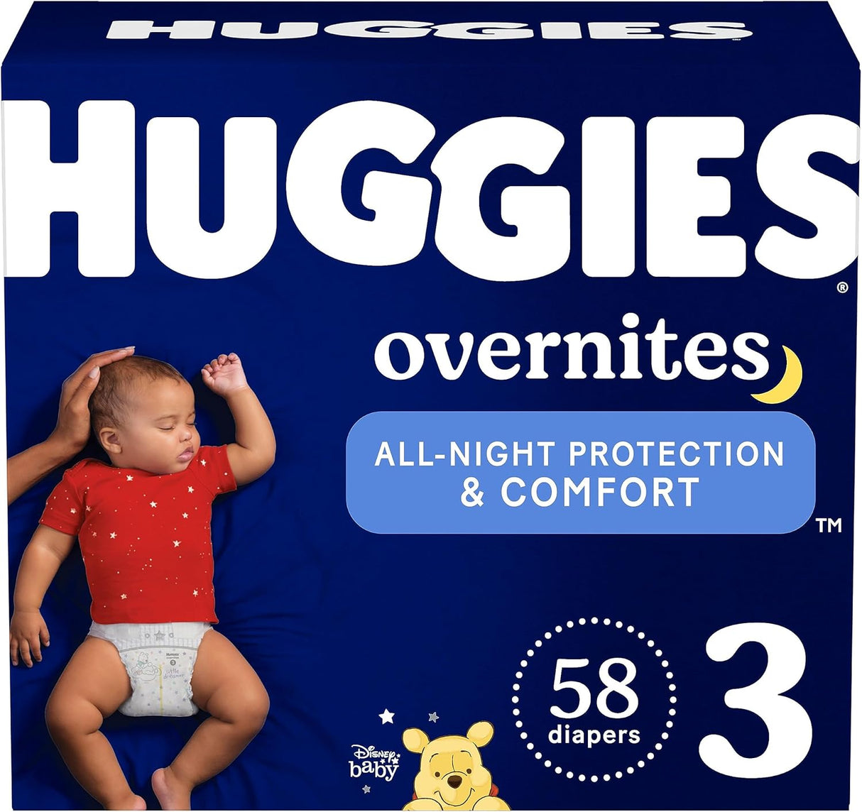 Huggies Overnites Size 5 Overnight Diapers (27+ lbs), 50 Ct, Packaging May Vary