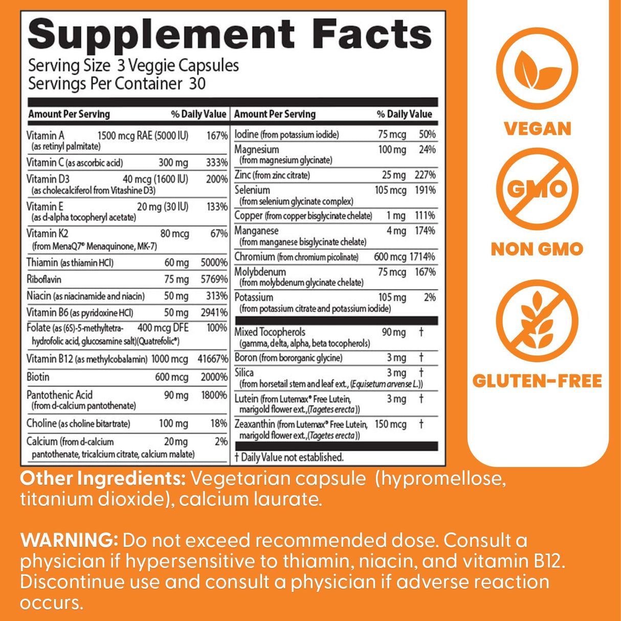 Doctors Best Multi-Vitamin Mineral Complex, Comprehensive Health Support, Non-GMO, Gluten Free, Vegan 90 Veggie Capsules