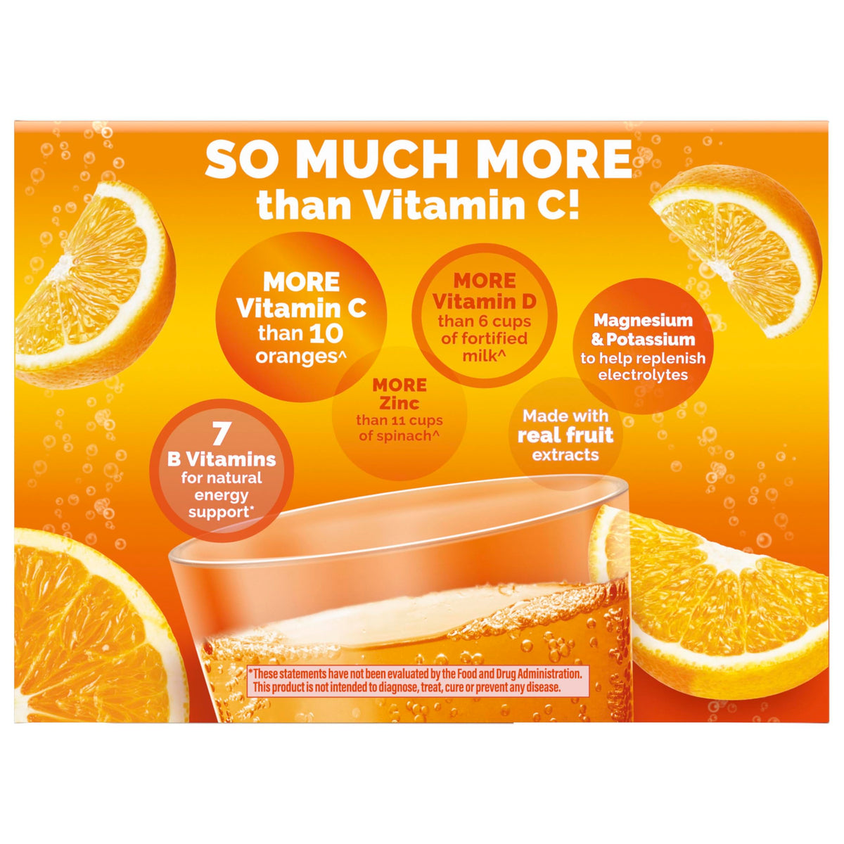 Emergen-C Vitamin C 1000mg Immune Support Powder, Orange, 60 Packets