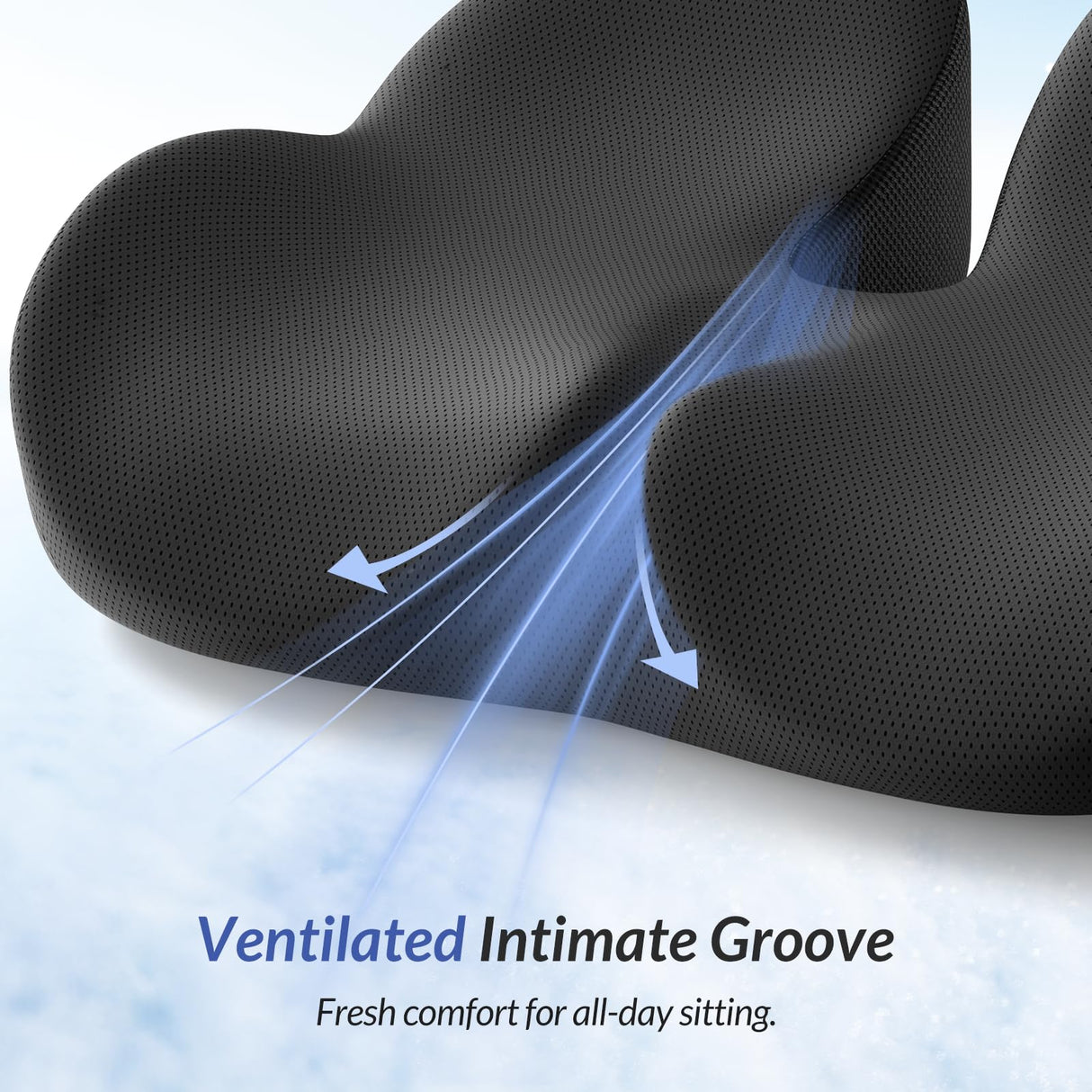 ZIKEE Gel Seat Cushion for Office Chair and Car Seat with Ergonomic Zoning, Memory Foam Chair Cushion for Sciatica, Lower Back, Tailbone Pain Relief and Intimate Ventilation, Non-Slip & Airy Cover