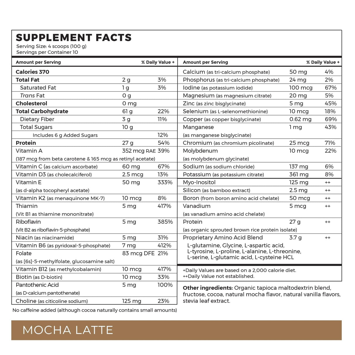 Absorb Plus Vegan Elemental Shake – Nutrient-Rich Powder Nutritional Support, Natural Ingredients, Non-GMO, Gluten-Free, Organic Sprouted Rice Protein (2.2 Pound, Mocha Latte)