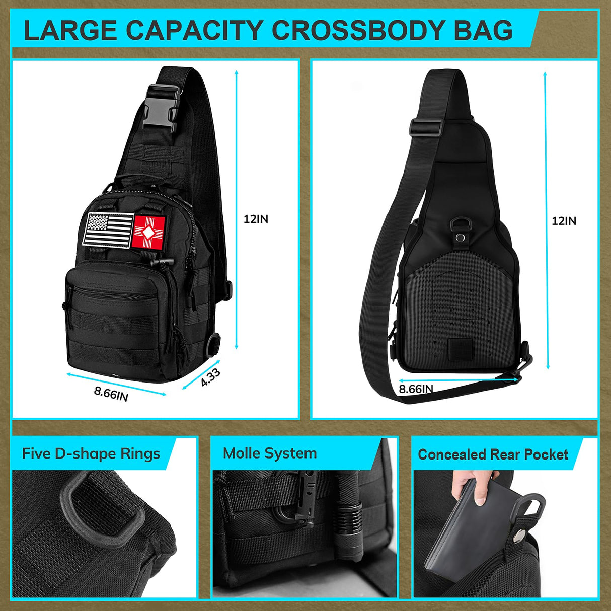 Survival Kit, Gifts for Christmas Men, Women, 251pcs Emergency Survival Gear and Supplies Equipment, First Aid Kit with Crossbody Bag, Camping Essentials for Earthquake, Hiking, Outdoor Adventure