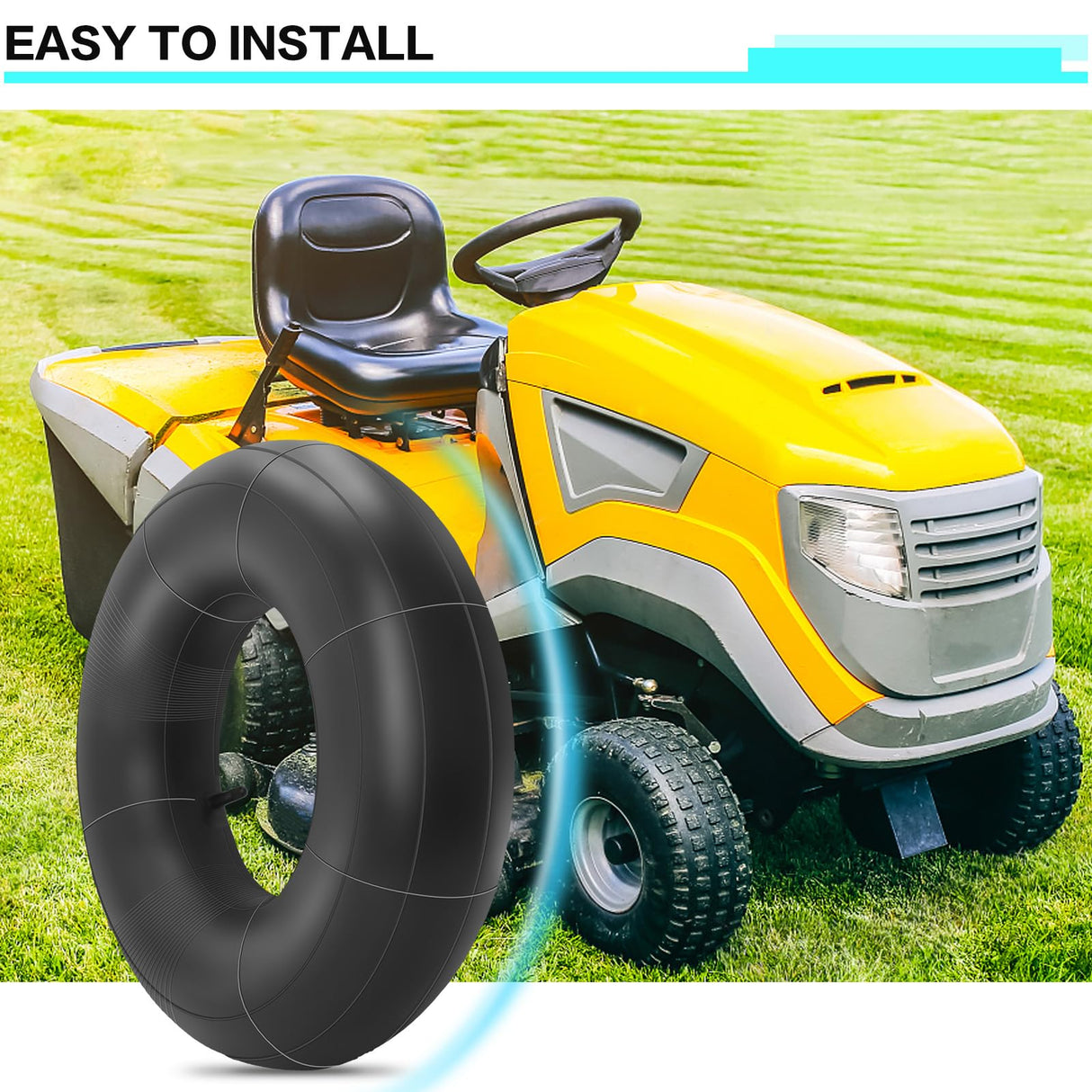 18x8.50-8 18x9.50-8 Lawn Mowers Tubes with TR13 Straight Valve Stem,Heavy Duty Replacement Inner Tubes for Garden Trailer Tractor Golf Cart