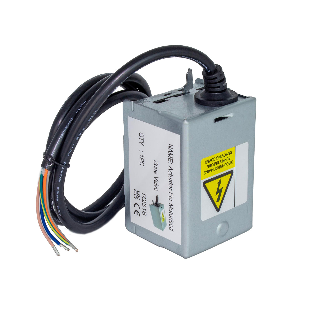 Kudos-Trading - 2 Port motorised Zone Valve Head 22mm Closed 230v Replacement for The Honeywell V4043H Compatible with underfloor Heating & Central Heating Systems