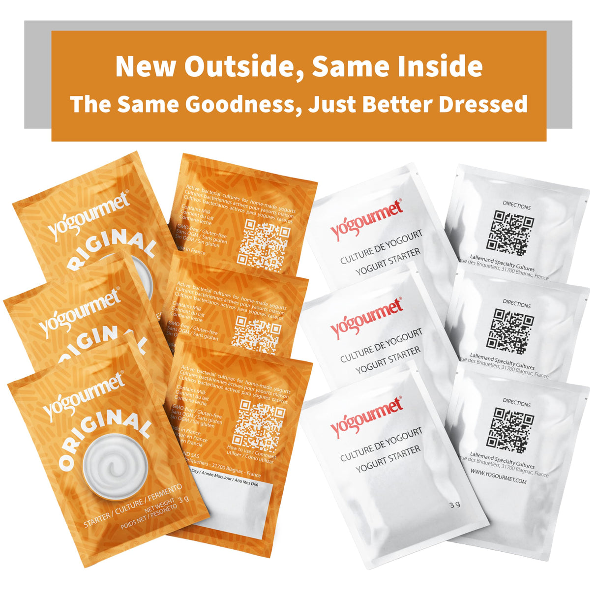 Yogourmet Yogurt Starter (16 Pack Bulk Version) - Make Yogurt at Home - Starter Culture - All Natural, Gluten Free, Kosher, Halal - 3 g Sachets