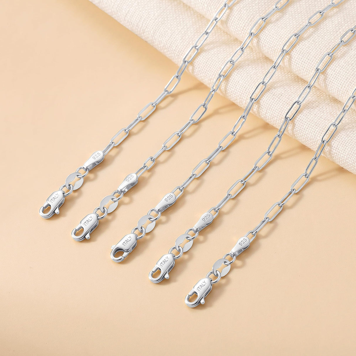 BLThing Silver Bracelets for Women 3mm Sterling Silver Paperclip Bracelet