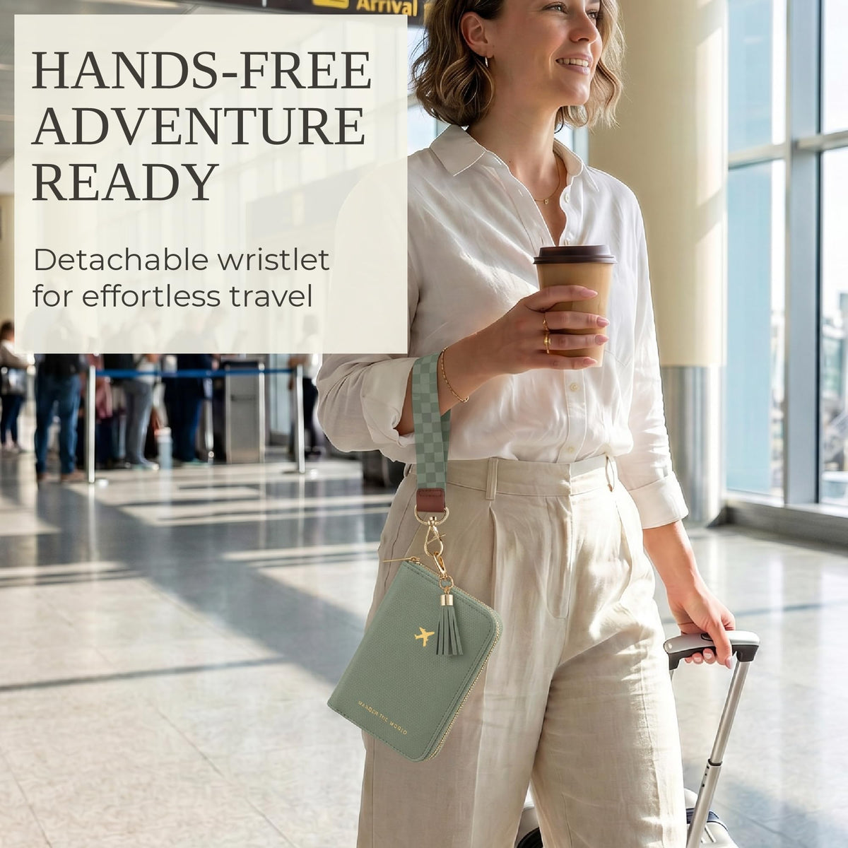 Beautiful Passport Holder And Travel Wallet with Wristlet Strap