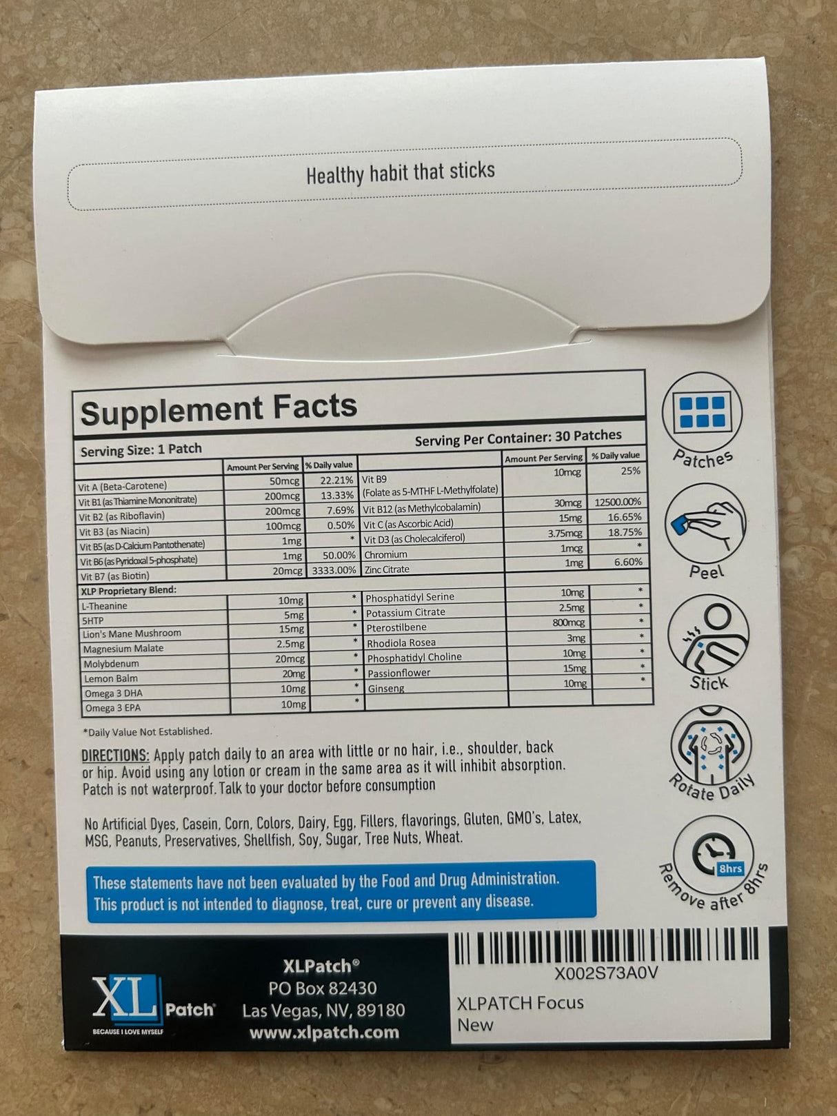 XLPATCH Focus Plus (30-Day Supply)