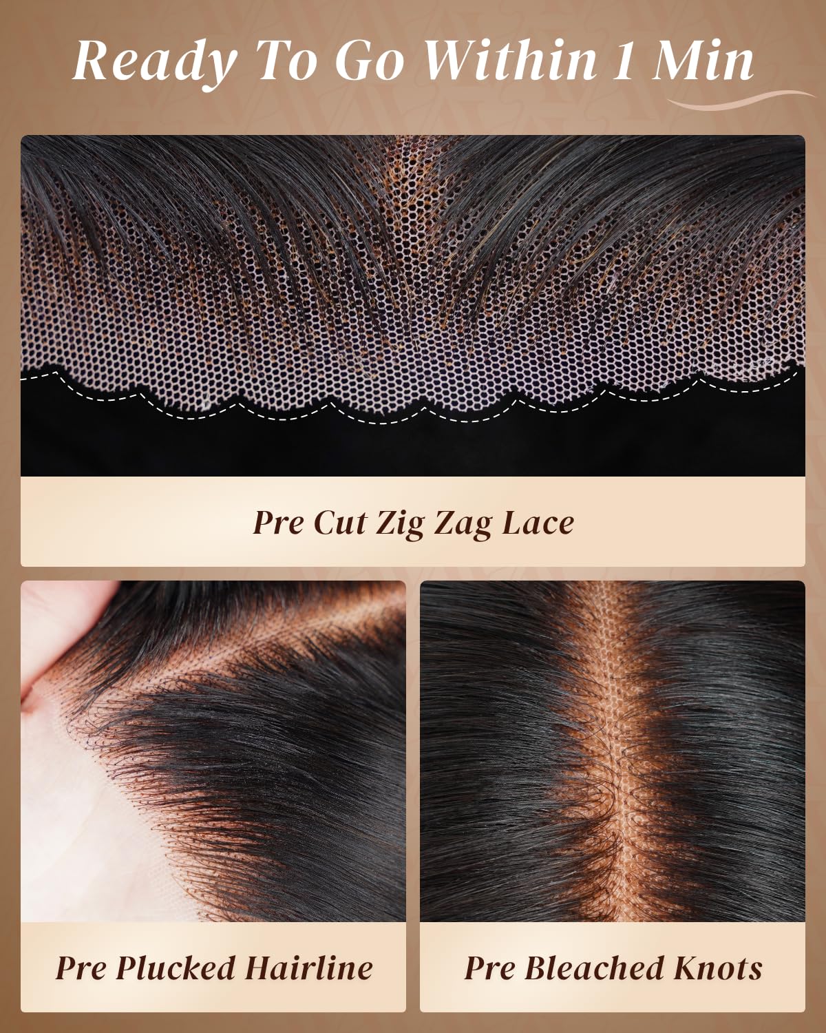 Arabella Hair 5x6 Glueless Wigs Human Hair Pre Plucked Pre Cut 230% Density Glueless Wigs 100% Human Hair 12a Pre Plucked Bleached Knots Straight Wig Human hair (18inch, 5X6 Straight Wig)